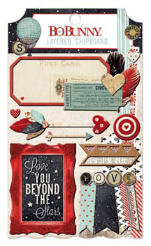 Bo Bunny Star-Crossed Layered Chipboard