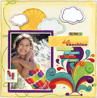 Bo Bunny Sun Kissed Sample Layout