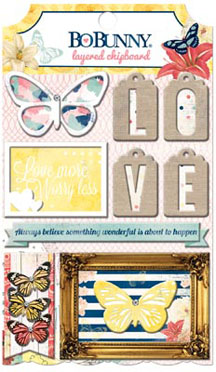 Bo Bunny Sweet Life Layered Chipboard