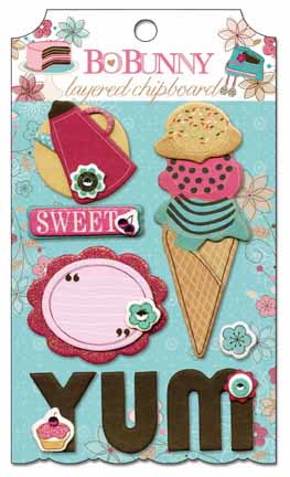 Bo Bunny Sweet Tooth Layered Chipboard