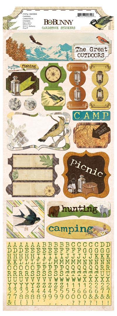 Bo Bunny Trail Mix Camping CS Sticker