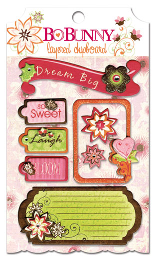 Bo Bunny Vicki B Layered Chipboard