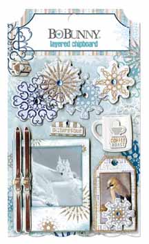 Bo Bunny Whiteout Layered Chipboard