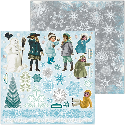 Bo Bunny Winter Playground Noteworthy Paper