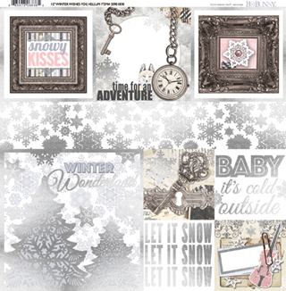 Bo Bunny Winter Wishes Foil Vellum