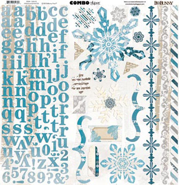 Bo Bunny Woodland Winter Combo Sticker