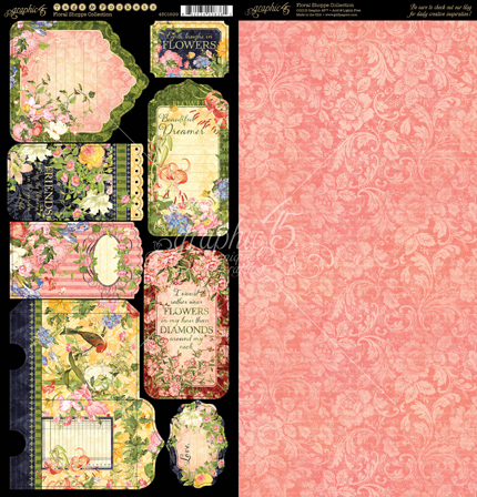 Graphic 45 Floral Shoppe Tags & Pockets