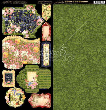Graphic 45 Floral Shoppe Tags & Pockets