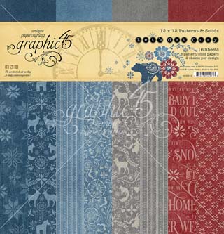 Graphic 45 Let's Get Cozy 12x12 Patterns & Solids Paper Pad