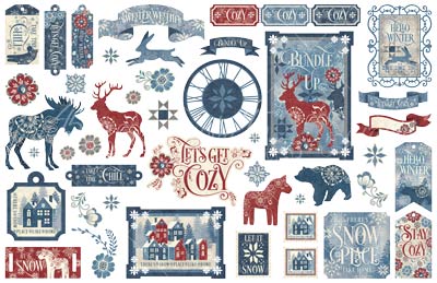 Graphic 45 Let's Get Cozy Ephemera Assortment