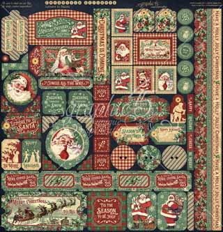 Graphic 45 Letters To Santa 12x12 Sticker