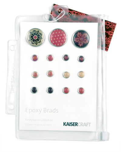 KaiserCraft Penny Royale Epoxy Brads scrapbooking