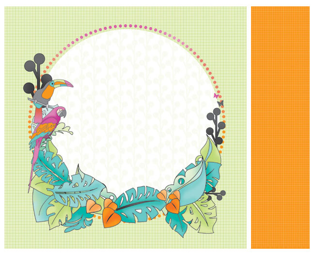 KaiserCraft Pina Colada Sunrise scrapbook paper