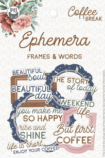 P13 Coffee Break Ephemera Frames & Words