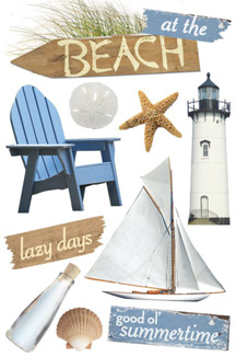 Paper House Productions At The Beach 3D Sticker