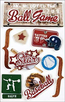 Paper House Producitons Baseball 3D Sticker