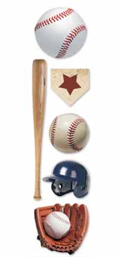 Paper House Productions Baseball 3D Embellishments