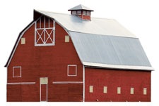 Paper House Productions Farm Red Barn Mini Cut Out