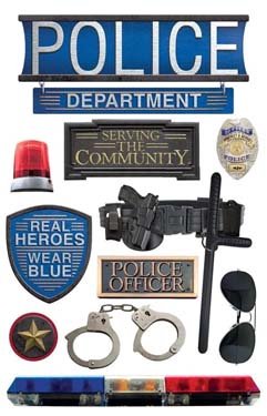 Paper House Productions Police 3D Sticker