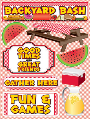 Reminisce Backyard Bash 3D Icon Sticker