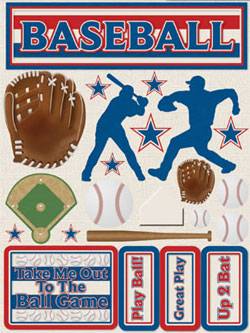Reminisce Baseball 3D Sticker