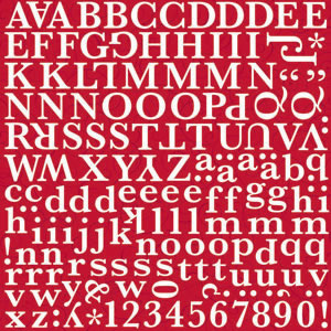Reminisce Christmas Basics 12x12 Alpha Glitter Sticker