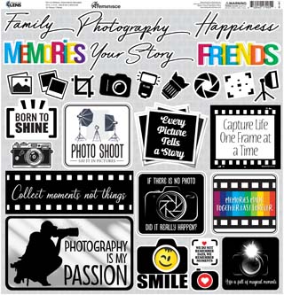 Reminisce Through The Lens 12x12 Sticker