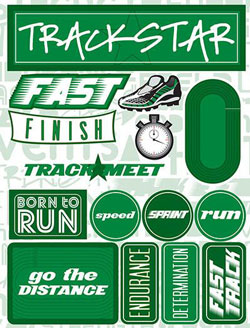 Reminisce Track & Field 3D Sticker