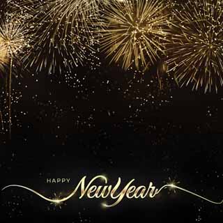 Scrapbook Customs New Year Gold Fireworks