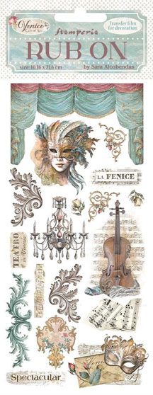 Stamperia Venice City Of Art Rub On Masks