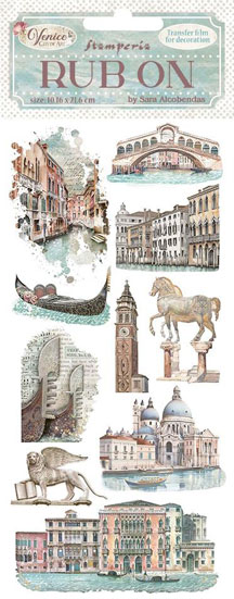 Stamperia Venice City Of Art Rub Ons Monuments
